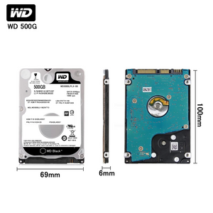 Refurbished HDD Western Digital HDD 500G Internal Hard Disk (2.5inch / SATA 3Gb/s / 7200rpm / 16MB / 6mm) 2.5 inch WD HDD 500GB Black Series WD5000LPLX-08, Desktop PC/Laptop HDD Internal Hard Disk