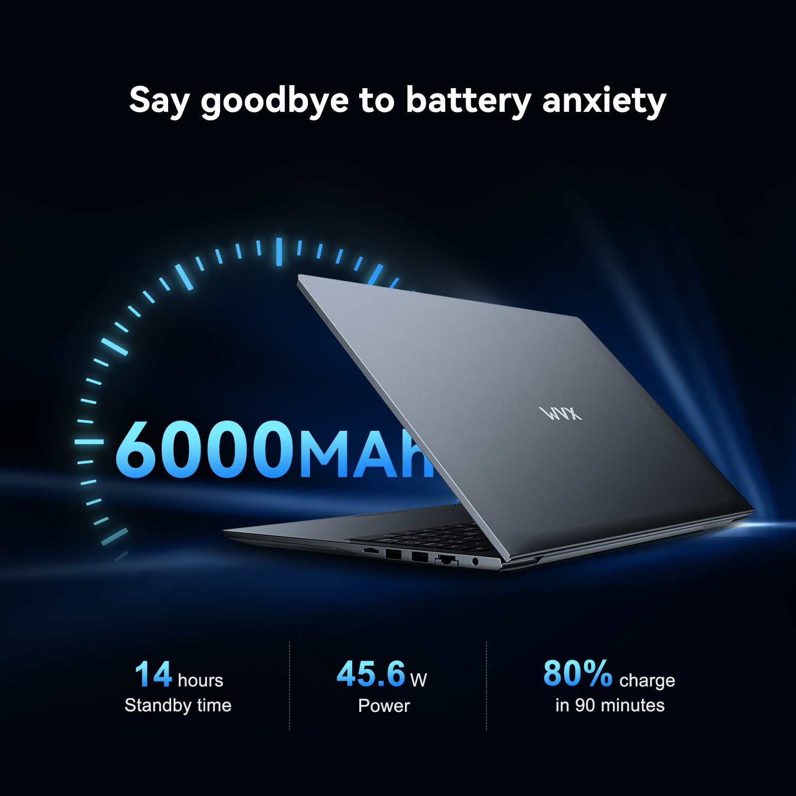 WVX 16 Inch Laptop [Win 11 / MS Office 2019 ] PC Notebook / Intel Celeron N100  Memory DDR4, 16GB,512GB /SSD 指纹解锁，立体扬声器