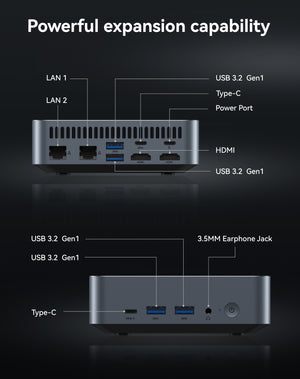 WVX mini PC AMD R5 6600H DDR5 32GB/1TB SSD 银色 支持VASA