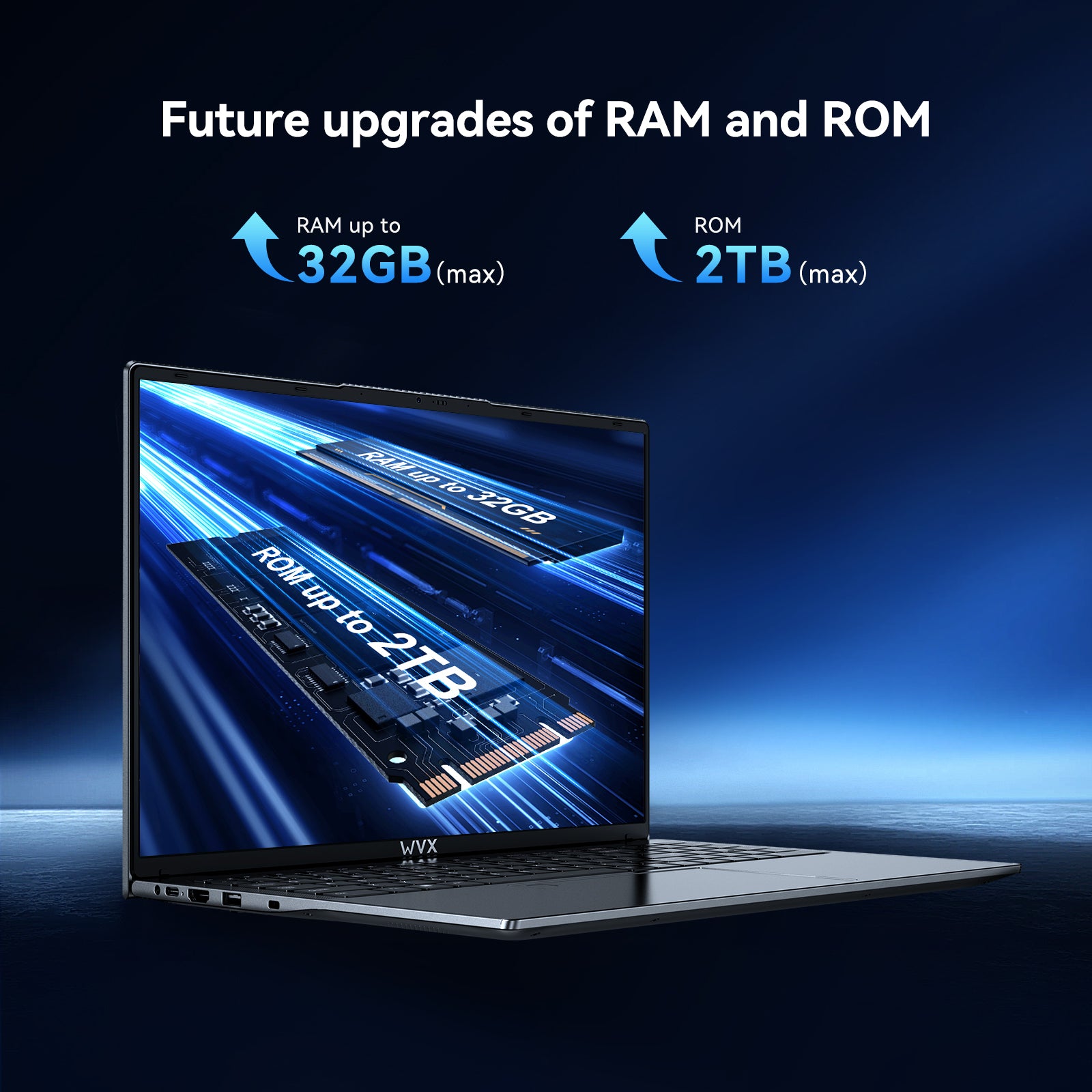 WVX 16 Inch Laptop [Win 11 / MS Office 2019 ] PC Notebook / Intel Celeron N100  Memory DDR4, 16GB,512GB /SSD 指纹解锁，立体扬声器